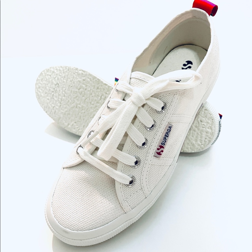 NWT SUPERGA Classic Pride Backstrap Sneakers, 6.5